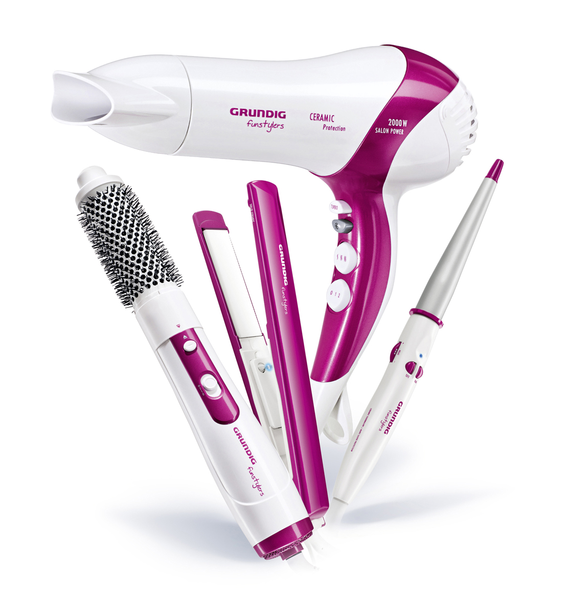 Grundig Funstyler Haartrockner Lockenstab Haarglatter Und Locken Und Volumenstyler