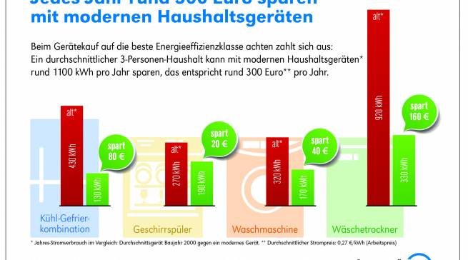 Hausgräte+: 300 Euro sparen mit modernen Geräten (Quelle: Initiative Hausgeräte+)