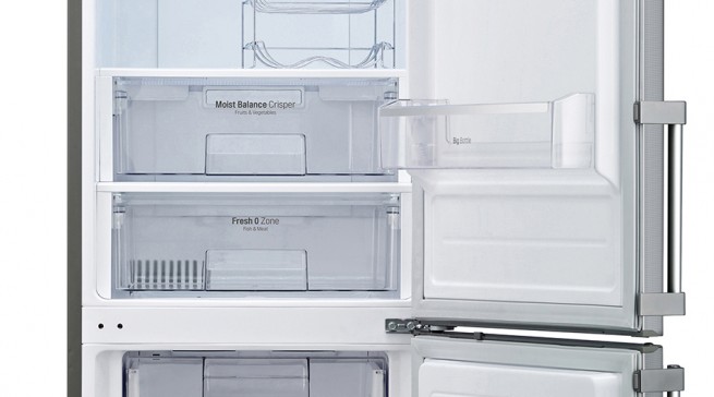 LG Kühl-/Gefrierkombination GBB 530 VMCQE mit • Noble Steel-Oberfläche