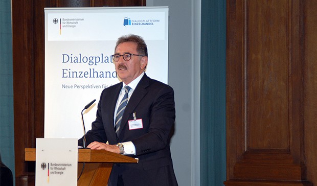 Josef Sanktjohanser, Präsident des Handelsverbandes Deutschland, sprach zum Thema "Handel neu denken - Chancen und Risiken des Strukturwandels im Handel". Foto: BMWi