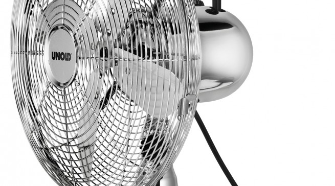Der Unold Tischventilator Chrome sorgt für frischen Wind