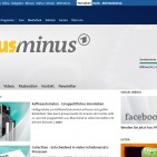 Screenshot plusminus Homepage