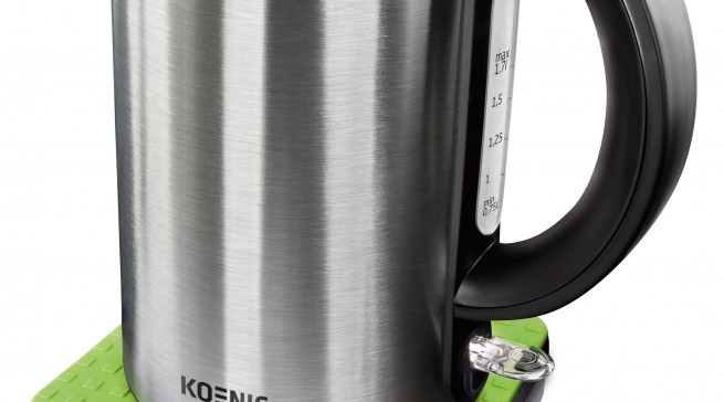 Koenic Wasserkocher Comfort KWK 500 mit 2.200 Watt Leistung.