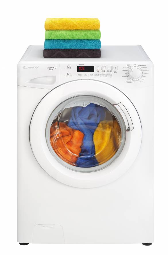 Bietet einfache Bedienung in der Energieeffizienzklasse A+++ sowie optionale Kurz- und Sonderprogramme: GrandÓ Vita GV 1014 D3 von Candy.