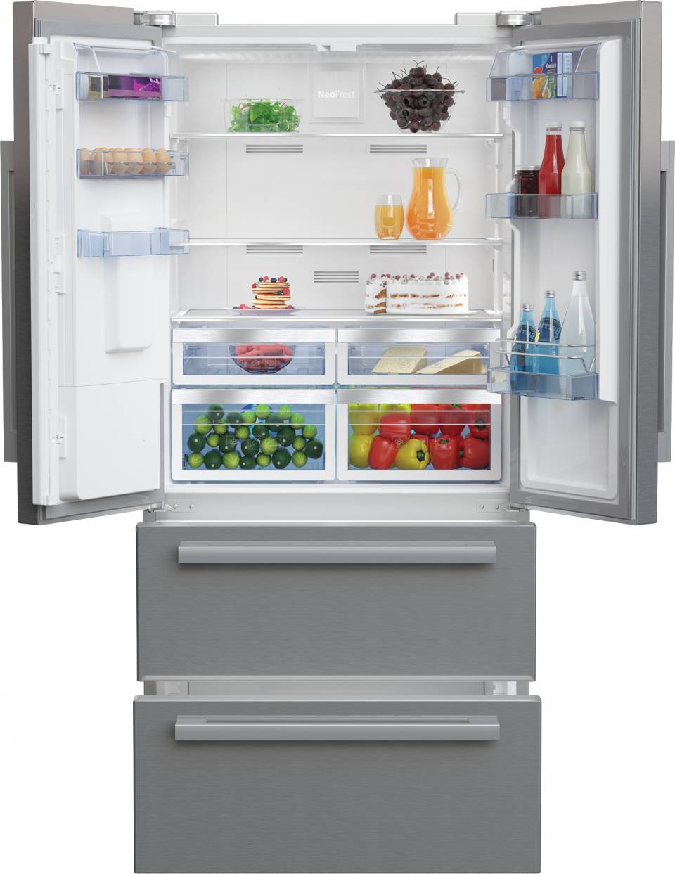 Beko Kühl/ Gefrierkombination GNE 60530 DX French Door, SidebySide