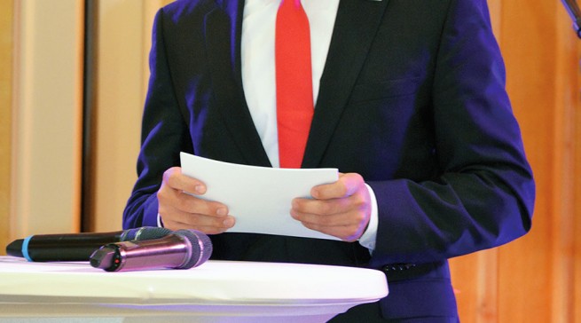 e-masters Geschäftsführer Jens Gorr stellte den Geschäftsbericht 2014 vor.