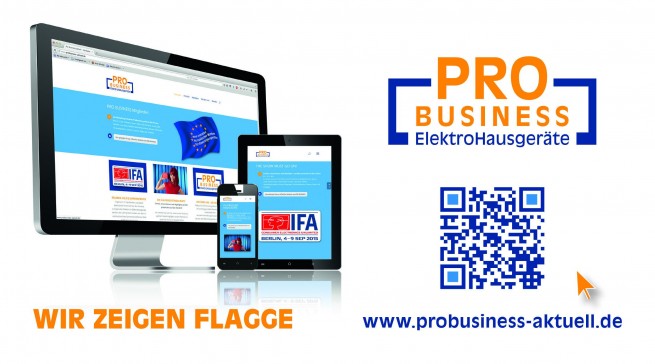 Optimiert für alle digitalen Kommunikationswege zeigt Pro Business ab der IFA Flagge.