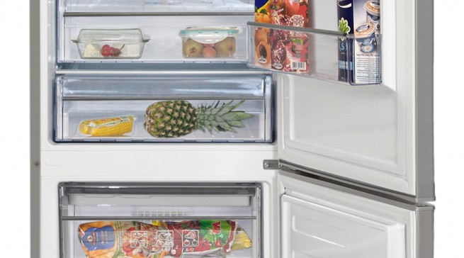 Beko Kühl-/Gefrierkombination RCNE365E40X der Energieeffizienzklasse A+++.