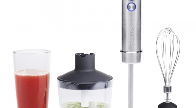 Petra Stabmixer Set Slim SM 22.34 mit 5 Leistungsstufen.