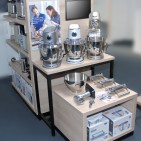 Auf der IFA präsentierte WMF ein neues „Shop in Shop“-Modul für Elektrokleingeräte.