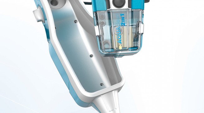 Dirt Devil Dampfreiniger Aquaclean Kombi DD302-0 ist Mopp und Handreiniger in einem Gerät.