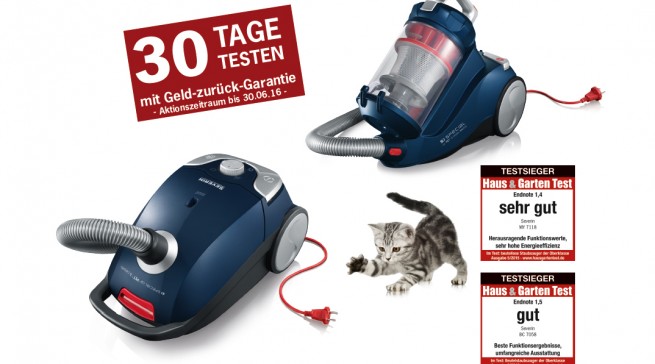 Eine „30-Tage-Geld zurück Aktion“ soll den Abverkauf der Staubsauger aus der Serie`S Special car Pet & carpets unterstützen.