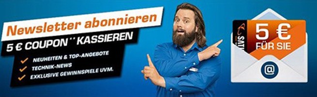 Nutzen des Saturn Newsletters klar kommuniziert (siehe Punkt 2)