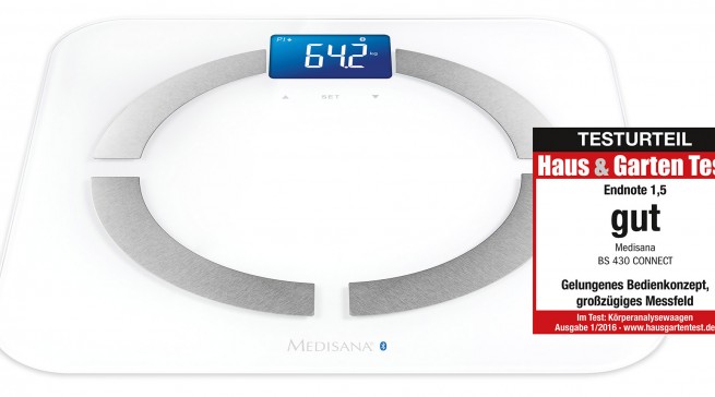 Gelungenes Bedienkonzept: Körperanalysewaage BS 430 connect von Medisana.