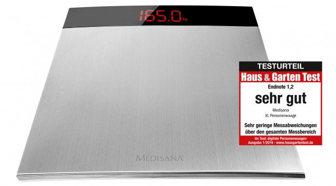 Mit großer Trittfläche: XL Personenwaage PS 460 von Medisana.