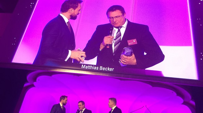 Nahm den Preis der „besten Wachstumsmarke“ in München entgegen: Matthias Becker, President Consumer Goods der WMF Group.