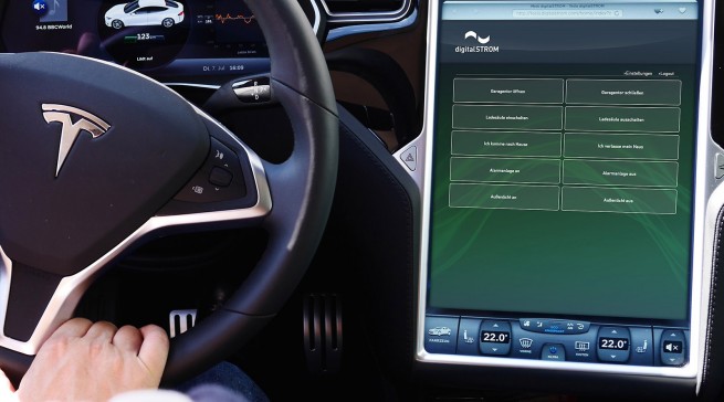 Das Smart Home aus dem Tesla steuern – digitalStrom macht’s möglich.