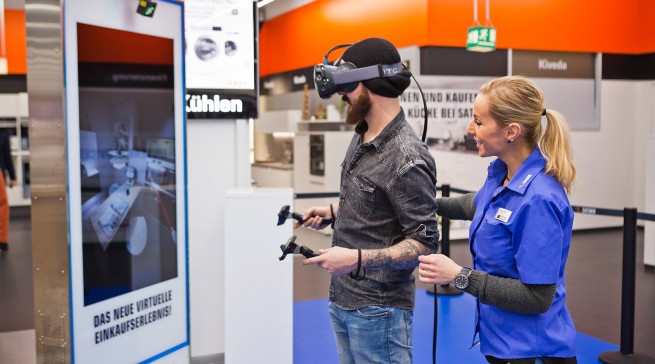 Die virtuelle Küchenplanung ist eines von mehreren Virtual Reality-Angeboten, mit dem Saturn das Einkaufserlebnis intensivieren möchte.