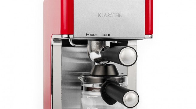 Die Klarstein Espressomaschine Sagrada in Rot
