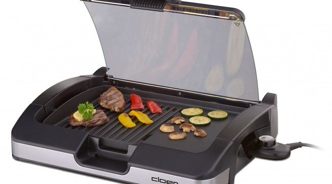 Cloer Barbecue-Grill 6725 mit Aluminium-Druckguss-Grillplatte.