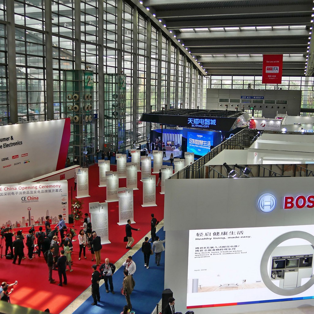 CE China: Ein Blick auf die Ausstellungshalle.