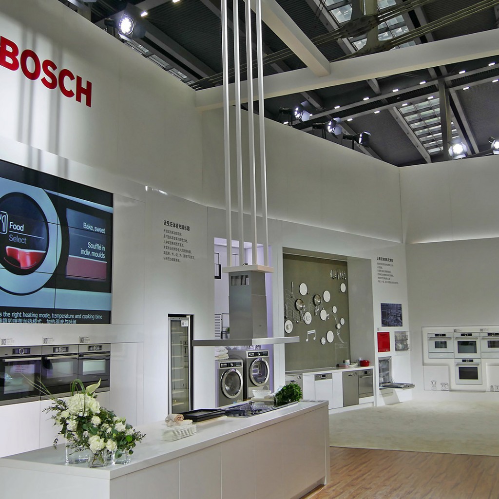 Der Bosch-Stand hätte auch gut hierzulande stehen können.