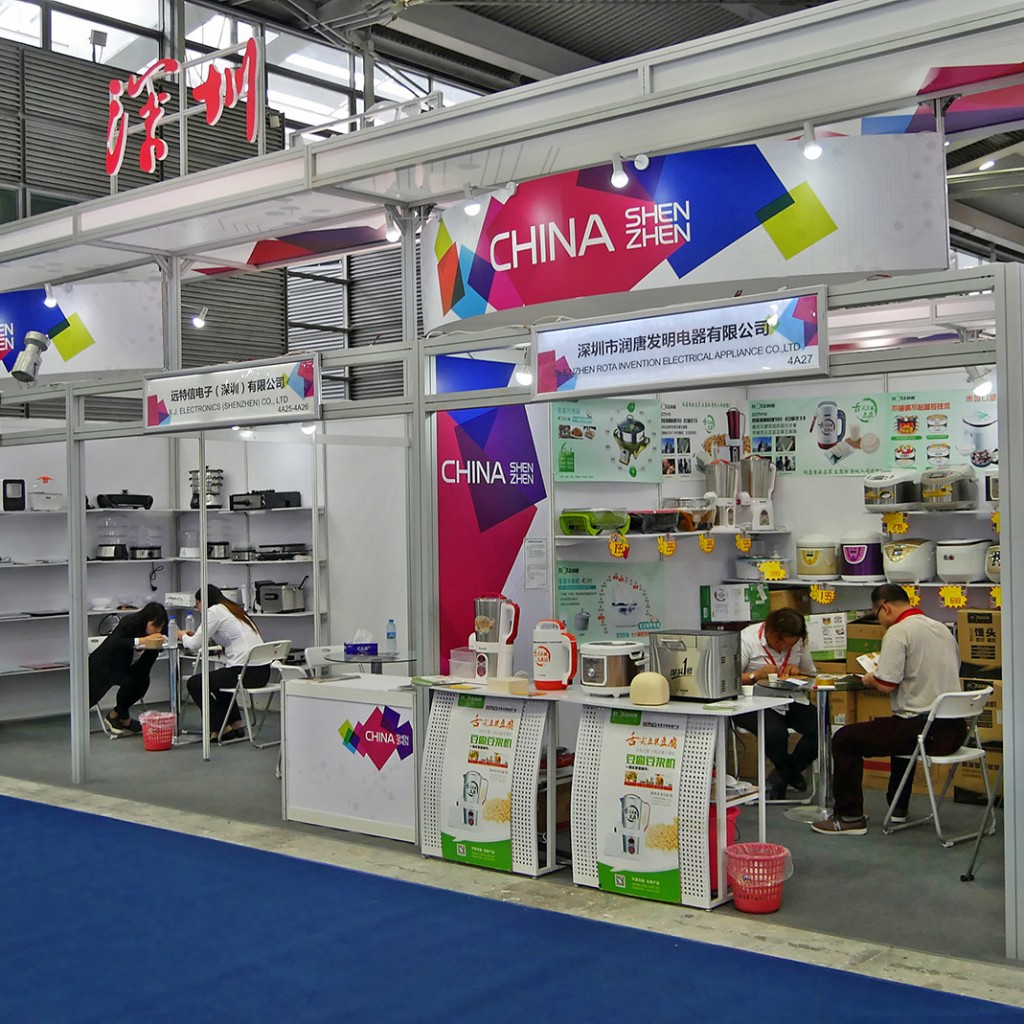 Chinesische Hersteller präsentierten sich eher in Form kleinerer Gemeinschaftsstände.