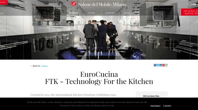 Screenshot HP Eurocucina Mailand