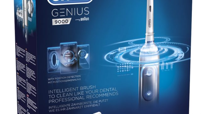 Die Oral-B GENIUS 9000 Zahnbürste in Weiß