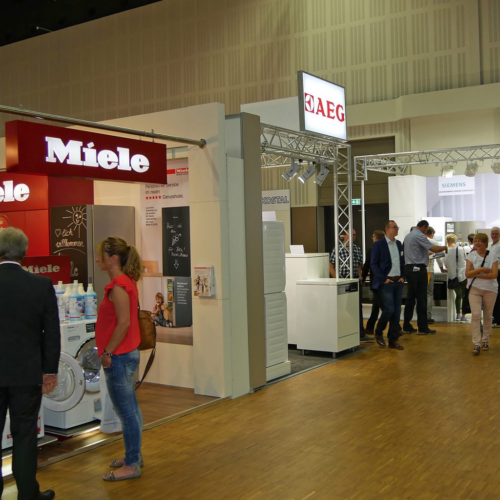 Stellten auf dem -masters trendforum aus: Die Hausgerätehersteller AEG, Miele und Siemens.
