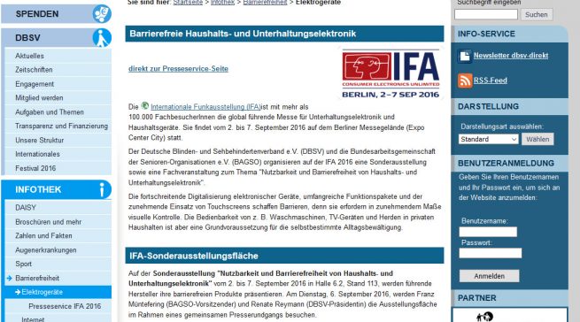 Screenshot http://elektrogeraete.dbsv.org