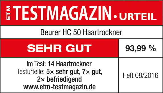 Siegel Haartrockner HC 50 von Beurer.