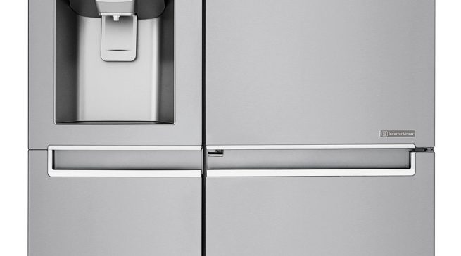 LG Kühl-Gefrierkombination GSJ 961 NEAZ mit Door-in-Door-Technologie.