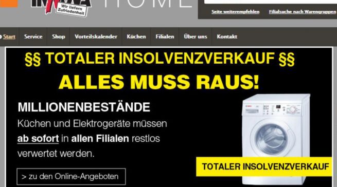 Screenshot Innova Abverkauf