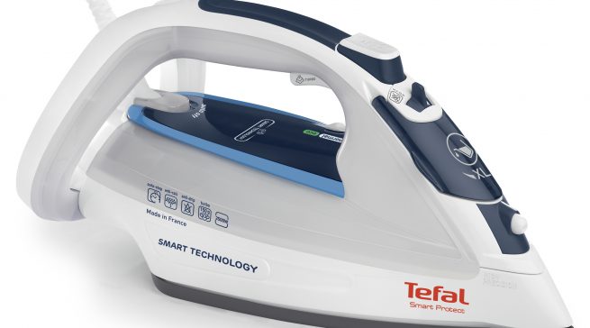 Tefal Bügeleisen Smart Protect FV4970 mit automatischer Dampf- Temperaturkombination.