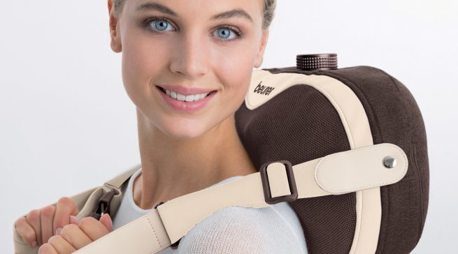 Beurer Massagekissen MG 520 To Go mit 4 Shiatsu Massageknöpfen.