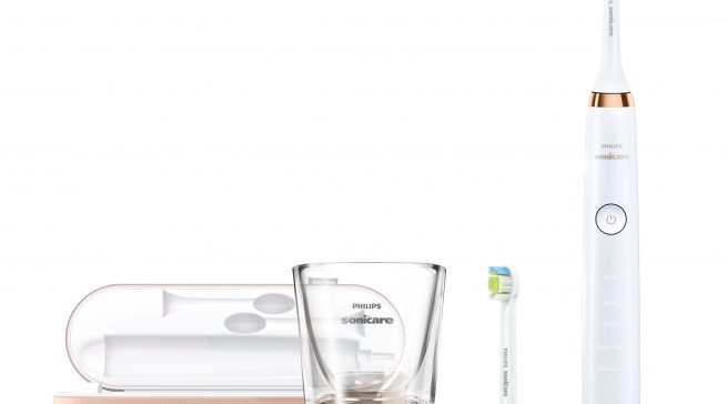 Die Philips Zahnbürste Sonicare DiamondClean Roségold Edition HX9312/04