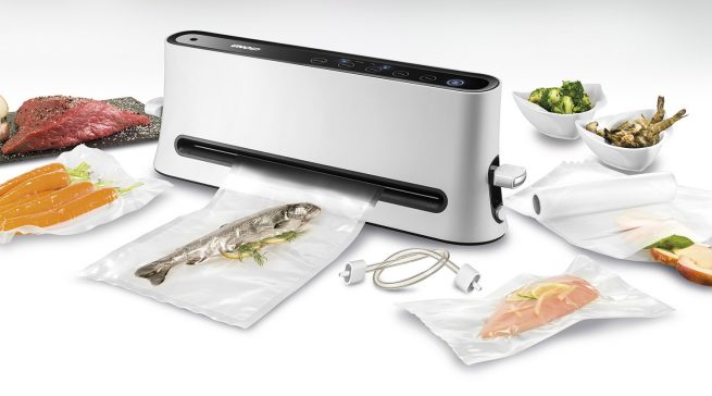 Unold Vakuumierer Design mit Vakuumier- und Schweißnaht-Taste.
