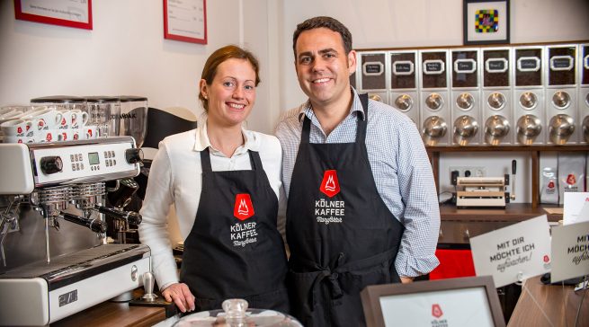 Erfolgreiches Start-up: Meike und Georg Hempsch gründeten im September 2015 die Kölner Kaffeemanufaktur.