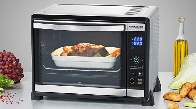 Rommelsbacher Back & Grill Ofen BGE 1580/E mit Drehspießgarnitur.