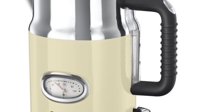 Russell Hobbs Wasserkocher Retro Vintage Cream 21672-70 mit PerfectPourAusgusstülle.