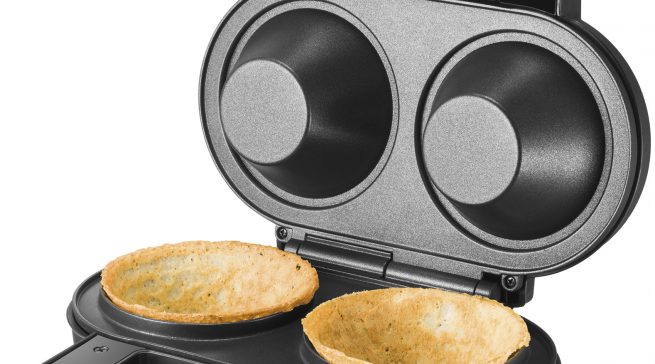 Unold Waffelautomat Bowl backt 2 Waffelbecher.