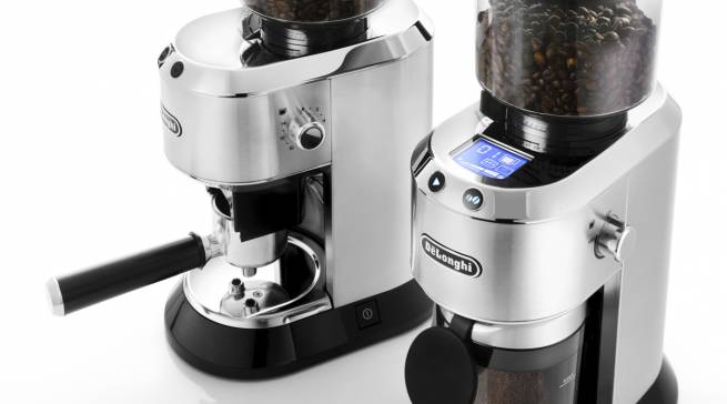 De’Longhi Kaffeemühle Dedica mit Siebträgeradapter.