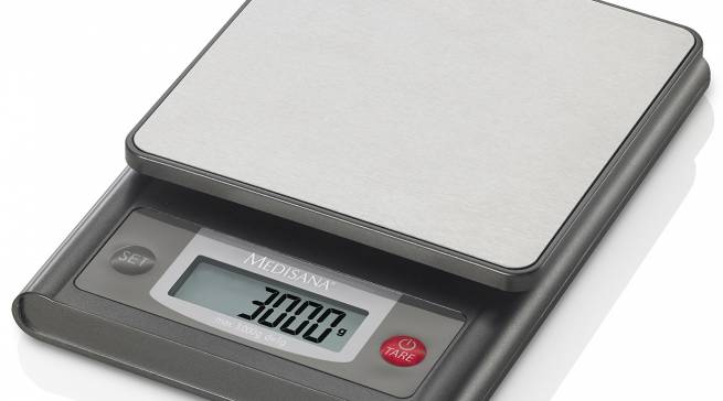 Medisana Küchenwaage KS 200 mit Zuwiegefunktion.