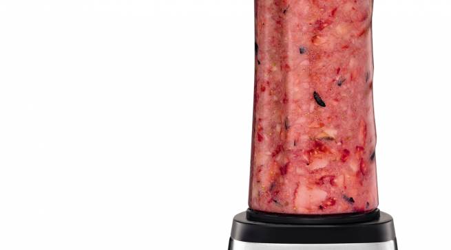 Krups Standmixer Smoothie to go Perfect Mix 2000 mit Mixbehälter als Trinkflasche.