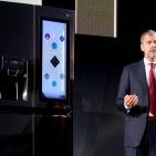 David VanderWaal, Vice President LG Electronics USA, präsentierte die neuesten Side-by-Side Kühlschränke, die per Alexa mit ihrer Außenwelt kommunizieren und per Antippens des Displays einen Blick ins Innere des Kühlschranks ermöglichen.