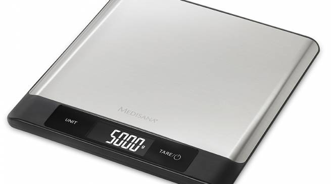 Medisana Küchenwaage KS 230 mit Sensor-Touch Tastenfeld.