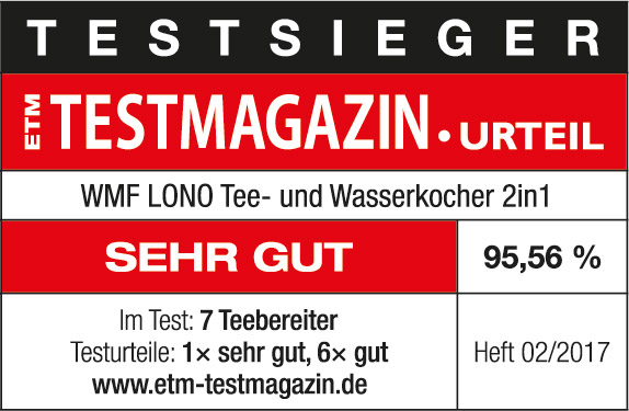 Testlogo Testmagazin WMF Lono Tee- und Wasserkocher