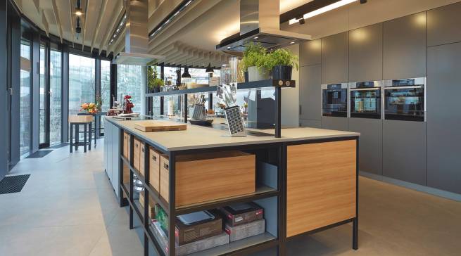 Einladend: Der Showroom von Neff im Trainings- und Tagungscenter (TTC) der BSH in München.