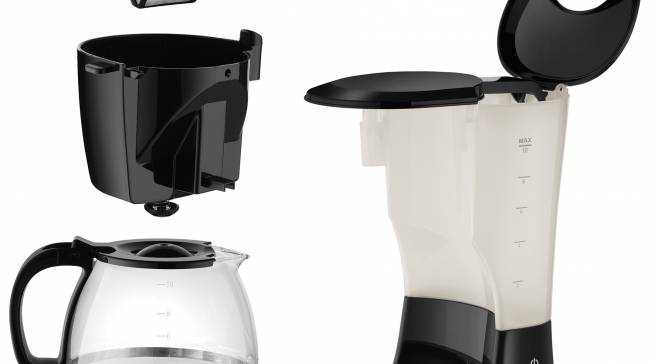Unold Kaffeemaschine Easy Black mit Dauerfilter.